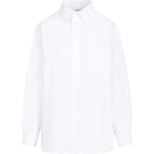 Cotton Shirt Zigzag Details , female, Sizes: 2XS, 3XS - Bottega Veneta - Modalova