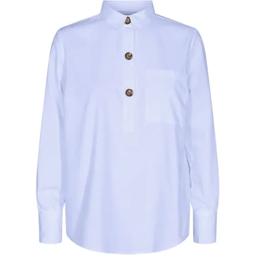 Stylish Flynn-Sh Shirt in Chambray , female, Sizes: XS, S, M, L, XL, 2XL - Freequent - Modalova