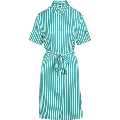 Short Striped Dress , female, Sizes: XS, S, M - Tommy Hilfiger - Modalova