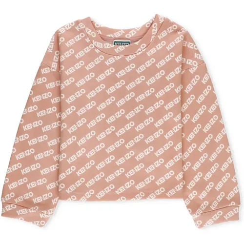 Rosa Baumwoll-Sweatshirt für Mädchen - Kenzo - Modalova
