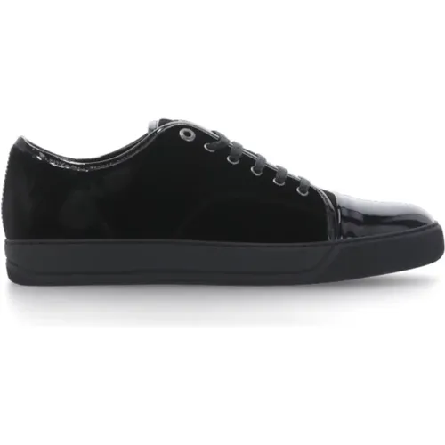 Cotton Sneakers Polished Round Toe , male, Sizes: 8 UK, 6 UK - Lanvin - Modalova