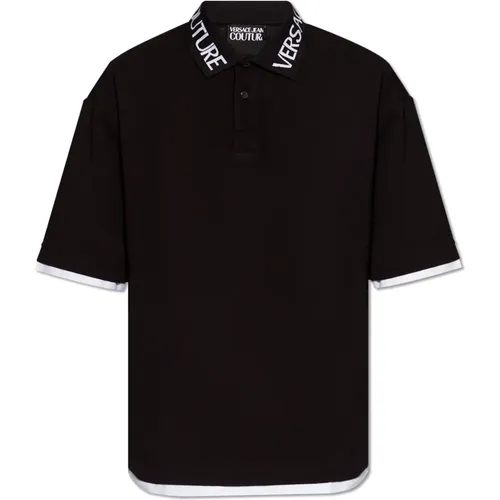Poloshirt mit Logo , Herren, Größe: 2XL - Versace Jeans Couture - Modalova