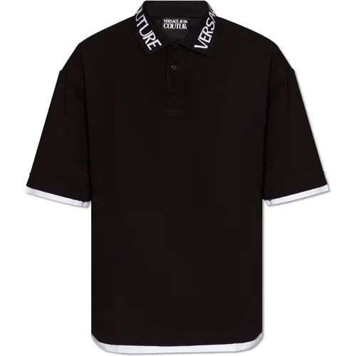 Poloshirt mit Logo , Herren, Größe: M - Versace Jeans Couture - Modalova