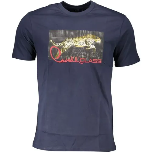 Bedrucktes Rundhals T-Shirt , Herren, Größe: 2XL - Cavalli Class - Modalova