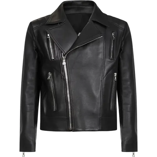 Stylish Leather Jacket for Men , male, Sizes: XL, M, 2XL - Balmain - Modalova