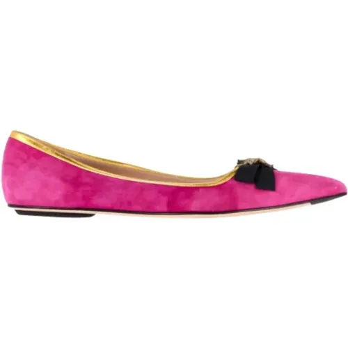 Pre-owned Suede flats , female, Sizes: 5 1/2 UK - Gucci Vintage - Modalova