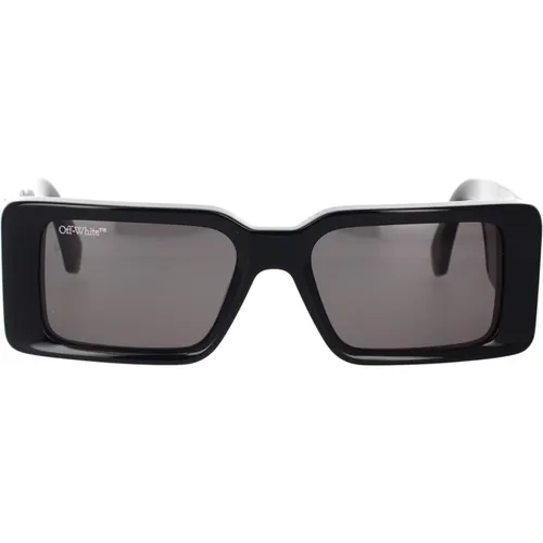 Milano 11007 Rectangular Sunglasses , unisex, Sizes: 54 MM - Off White - Modalova