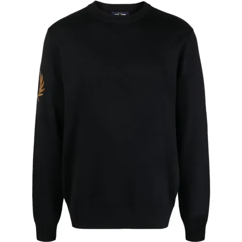 Logo-Embroidered Sweater , male, Sizes: XL - Fred Perry - Modalova