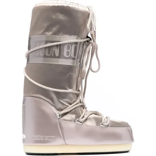 Icon Glance Schneestiefel Grau , Damen, Größe: 35 EU - moon boot - Modalova