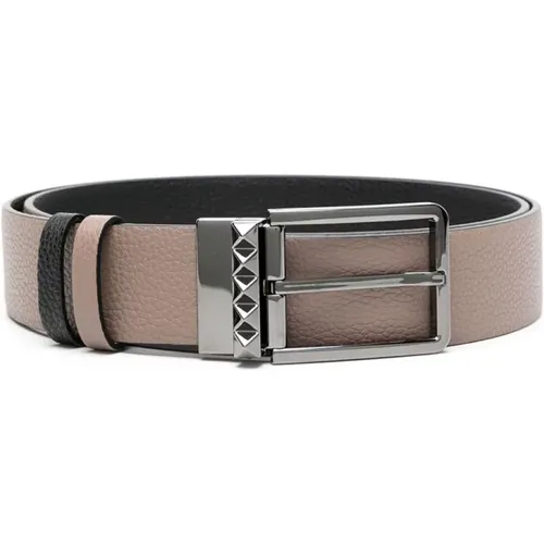 Stylish Leather Belt with Buckle , male, Sizes: 110 CM - Valentino Garavani - Modalova