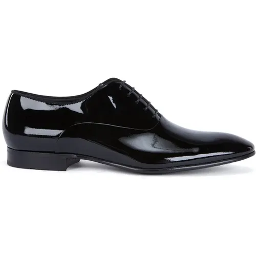Schwarze Abend Oxford Schuhe , Herren, Größe: 42 EU - Boss - Modalova