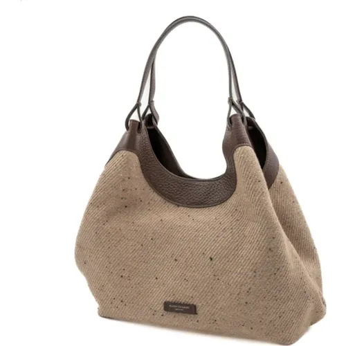 Braune Leder-Tote-Tasche Aw24 , Damen, Größe: ONE Size - Gianni Chiarini - Modalova