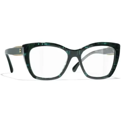 Grüne Optische Brille mit Zubehör,Rote Optische Brille für den täglichen Gebrauch,Schwarze Optische Brille Stilvoll und vielseitig,Braun/Havanna O - Chanel - Modalova