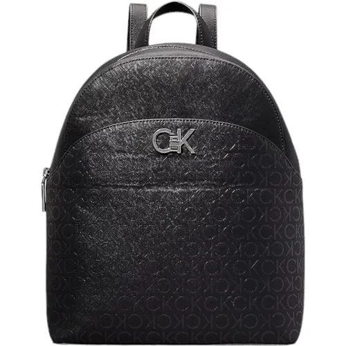 Round Logo Backpack in , female, Sizes: ONE SIZE - Calvin Klein - Modalova