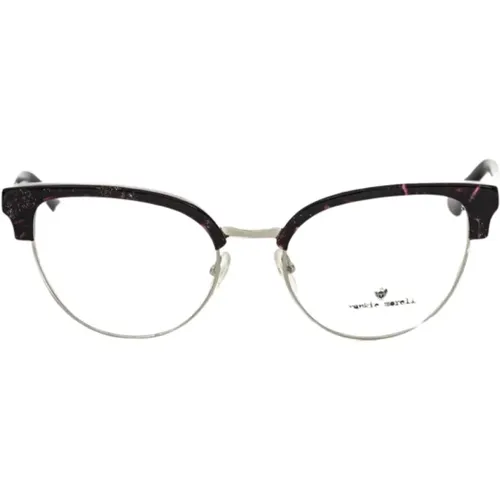 Clubmaster Style Glitter Bordeaux Glasses , female, Sizes: ONE SIZE - Frank Lyman - Modalova