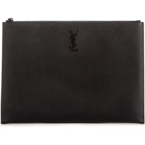 Pre-owned Leather clutches , female, Sizes: ONE SIZE - Yves Saint Laurent Vintage - Modalova