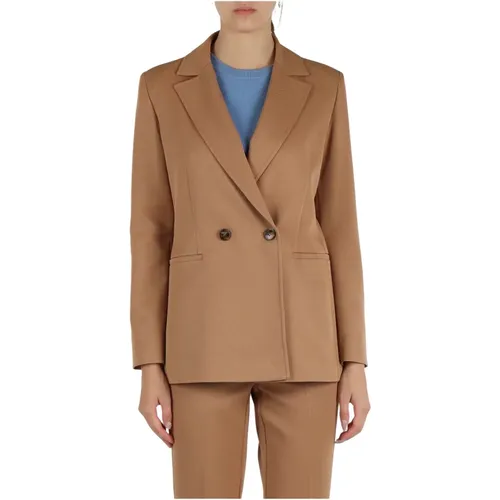 Doppelreihiger diagonaler technischer Blazer , Damen, Größe: L - EMME DI MARELLA - Modalova