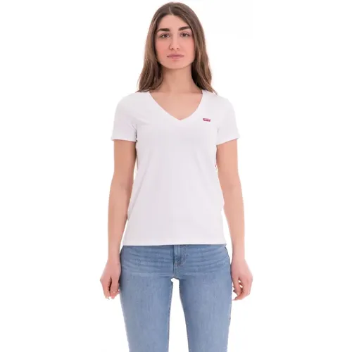 Levi's, Perfektes V-Ausschnitt Damen T-Shirt , Damen, Größe: S - Levis - Modalova