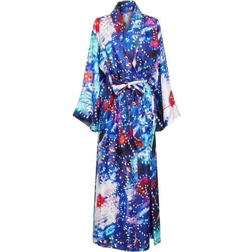 Silk Robe , female, Sizes: 2XL, XL, L, 3XL - Dolce & Gabbana - Modalova