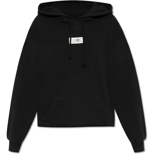 Hoodie mit Logo , Damen, Größe: S - MM6 Maison Margiela - Modalova