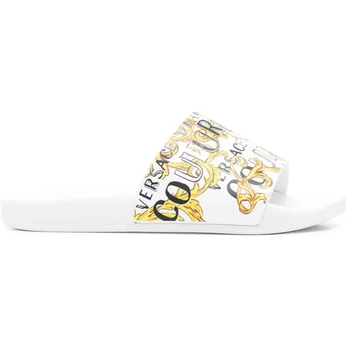 Weiße PU-Sandalen - Versace Jeans Couture - Modalova