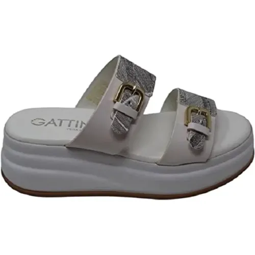 Flache Sandalen , Damen, Größe: 39 EU - Gattinoni - Modalova