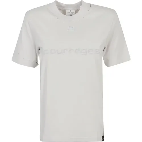 Stylish Dirty T-Shirt for Women , female, Sizes: L, XS, XL, M - Courrèges - Modalova