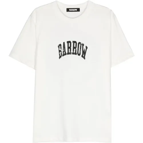 Off White Jersey T-Shirt BARROW - BARROW - Modalova