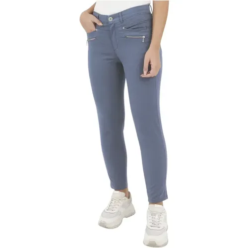 Radia Light Denim Slim-Fit Cropped Pants with Zipper Details , female, Sizes: 3XL - 2-Biz - Modalova
