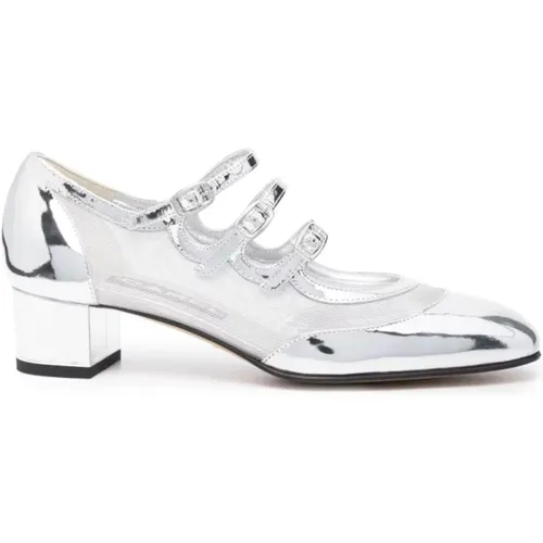 Silver Patent Leather Pumps , female, Sizes: 4 UK, 6 UK - Carel - Modalova