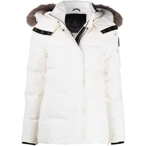 Winter Jacket, Astoria Hooded Parka with Faux Fur Trim , female, Sizes: S - Moose Knuckles - Modalova