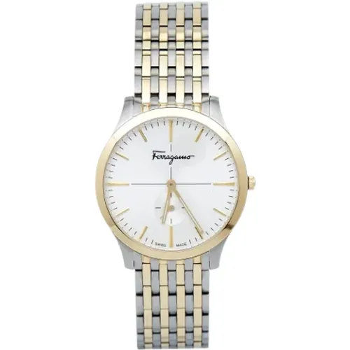 Pre-owned Stainless Steel watches , male, Sizes: ONE SIZE - Salvatore Ferragamo Pre-owned - Modalova