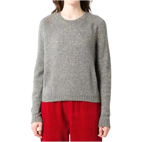 Italian Merino Wool Slim Fit Sweatshirt , female, Sizes: L - Roberto Collina - Modalova