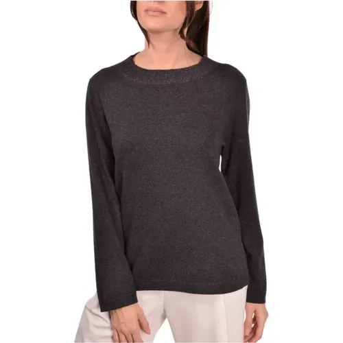 Cashmere Sweater with Lurex Detail , female, Sizes: M, S, XS, 2XS - Paolo Fiorillo Capri - Modalova