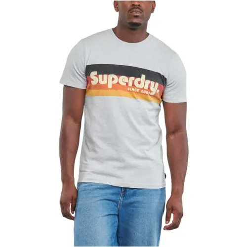 Striped Cali T-shirt , male, Sizes: XL, M - Superdry - Modalova