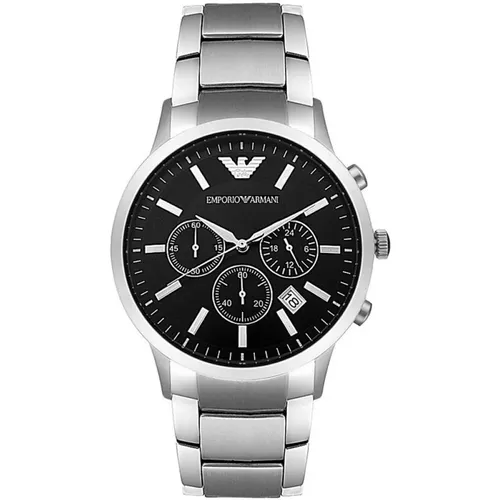 Chrono Renato Large Watch - Ar2434 , unisex, Sizes: ONE SIZE - Emporio Armani - Modalova