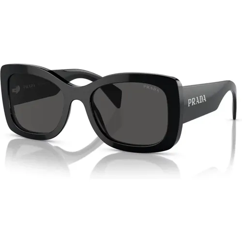 Dark Grey Sunglasses , female, Sizes: 56 MM - Prada - Modalova