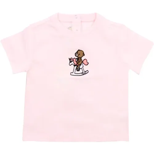 Teddy Print Kinder T-Shirt Jersey Stretch - Fendi - Modalova