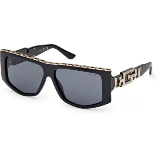 Frame Smoke Lens Sunglasses , unisex, Sizes: 58 MM - Guess - Modalova