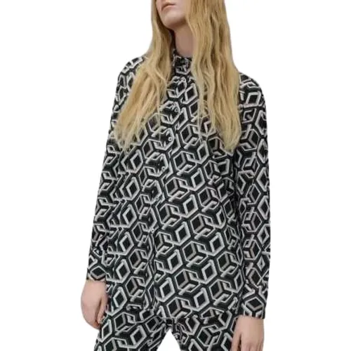 Geometrisches Print-Shirt Dandy Boyfriend , Damen, Größe: M - RRD - Modalova