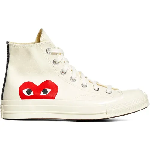 High-Top Sneakers Red Heart , female, Sizes: 10 UK, 8 UK, 10 1/2 UK - Comme des Garçons Play - Modalova