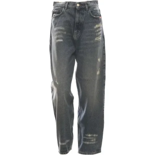 Wide Leg Denim Jeans , female, Sizes: W25 - Amish - Modalova