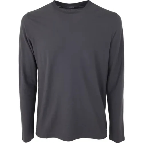 Long Sleeves T-Shirt , male, Sizes: 3XL, 5XL - Zanone - Modalova
