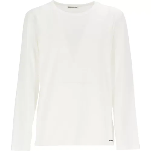 Weiße Wollpullover , Damen, Größe: XS - Jil Sander - Modalova