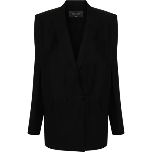 Double-Breasted Jacket with Peak Lapels , female, Sizes: S, 2XS - Fabiana Filippi - Modalova