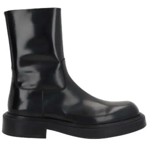 Brushed Leather Boots , male, Sizes: 5 UK, 9 UK, 6 UK, 10 UK, 8 UK, 7 UK - Salvatore Ferragamo - Modalova