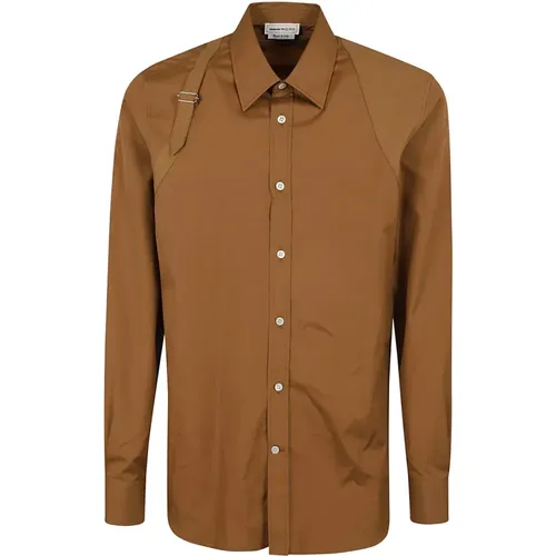 Cotton Poplin Shirt Aw24 , male, Sizes: L - alexander mcqueen - Modalova