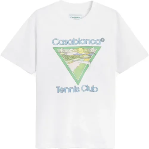 Tennis Club Icon T-Shirt , male, Sizes: 2XL, S, M, XL - Casablanca - Modalova