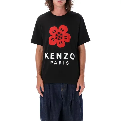 Schwarzes Boke Blumen Grafik T-Shirt - Kenzo - Modalova