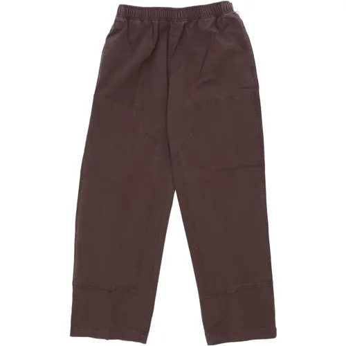 Dunkelbraune Canvas Herrenhose , Herren, Größe: XS - Obey - Modalova